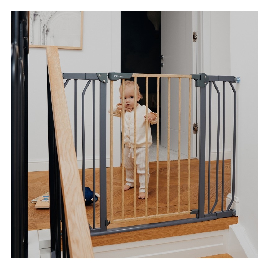 Lionelo - Säkerhetsbarriär TRUUS SLIM svart/beige