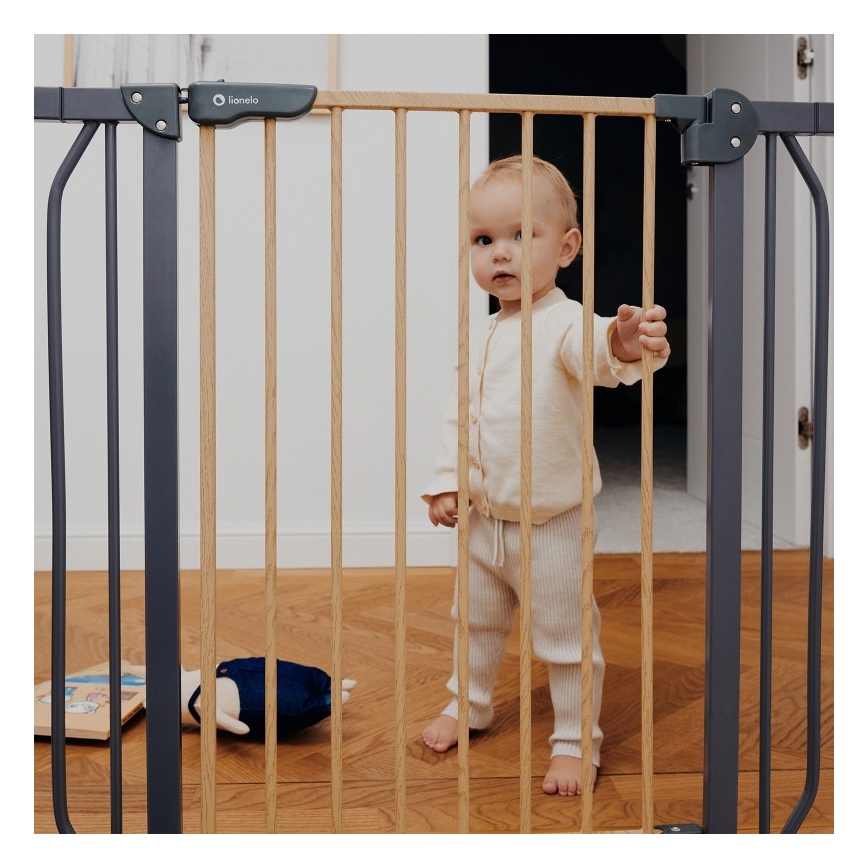Lionelo - Säkerhetsbarriär TRUUS SLIM svart/brun