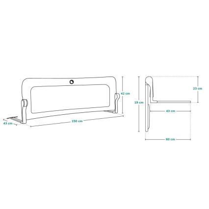 Lionelo - Säkerhetssängbarriär EVA beige