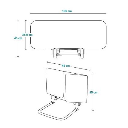 Lionelo - Säkerhetssängbarriär LORA mörk