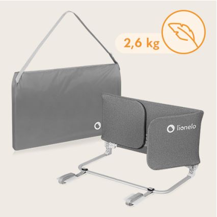 Lionelo - Säkerhetssängbarriär LORA XL mörk