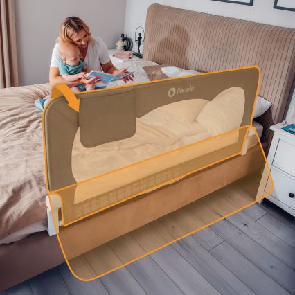 Lionelo - Sängskyddsbarriär HANNA Beige Melange