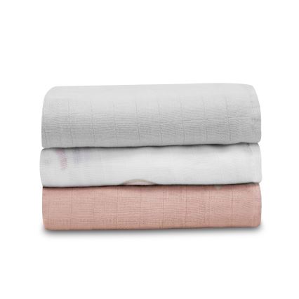 Lionelo - Set med 3 bambu-musseliner 70x70 cm Regnbågsmönster