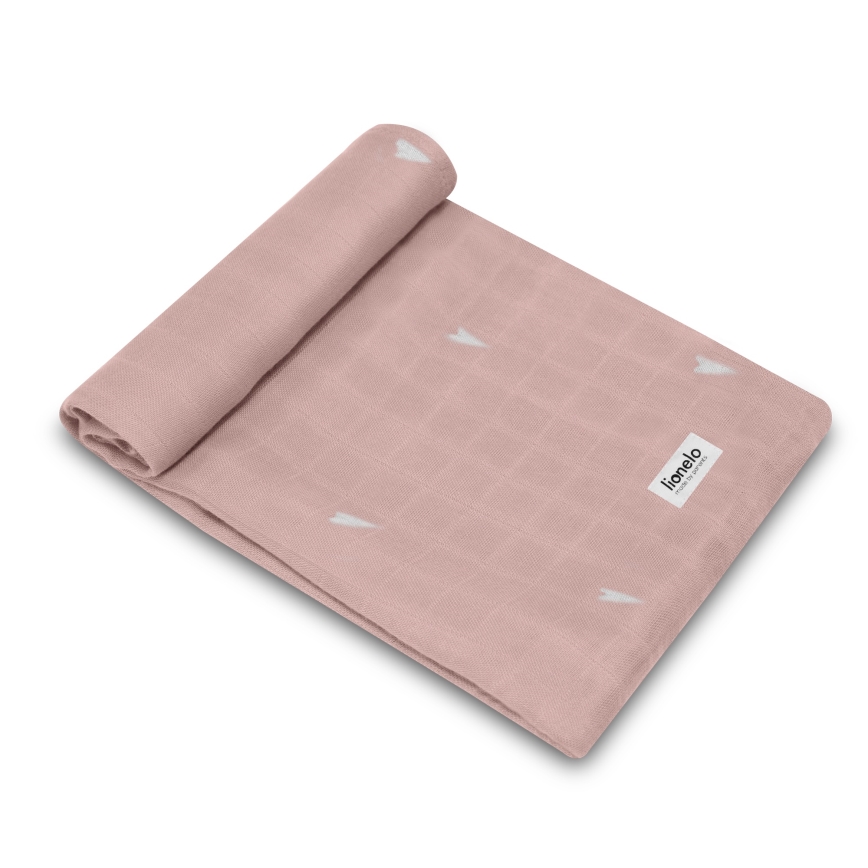 Lionelo - Set med 3 bambu-musseliner 70x70 cm Regnbågsmönster