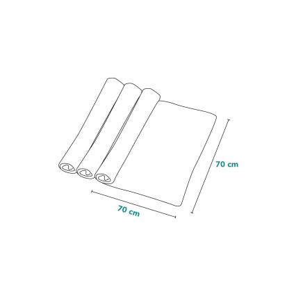 Lionelo - Set om 3 bambumusselintyg Bambu-set 70x70 cm Dot