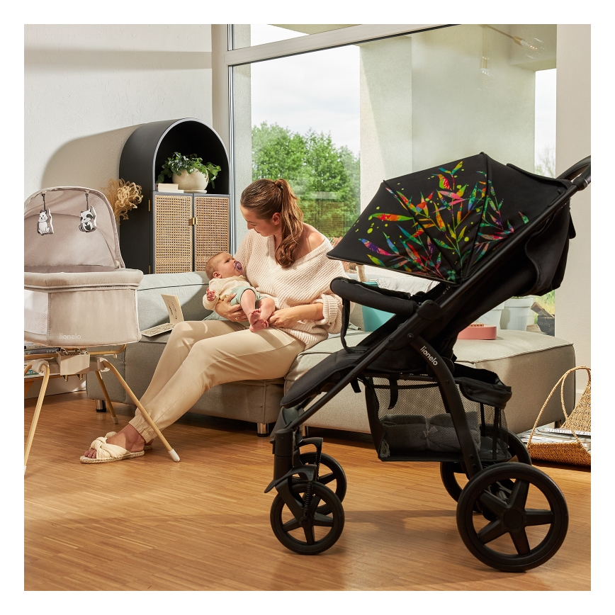 Lionelo - Sittvagn ANNET PLUS svart