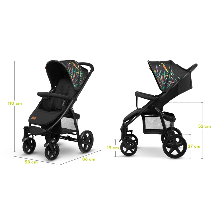 Lionelo - Sittvagn ANNET PLUS svart