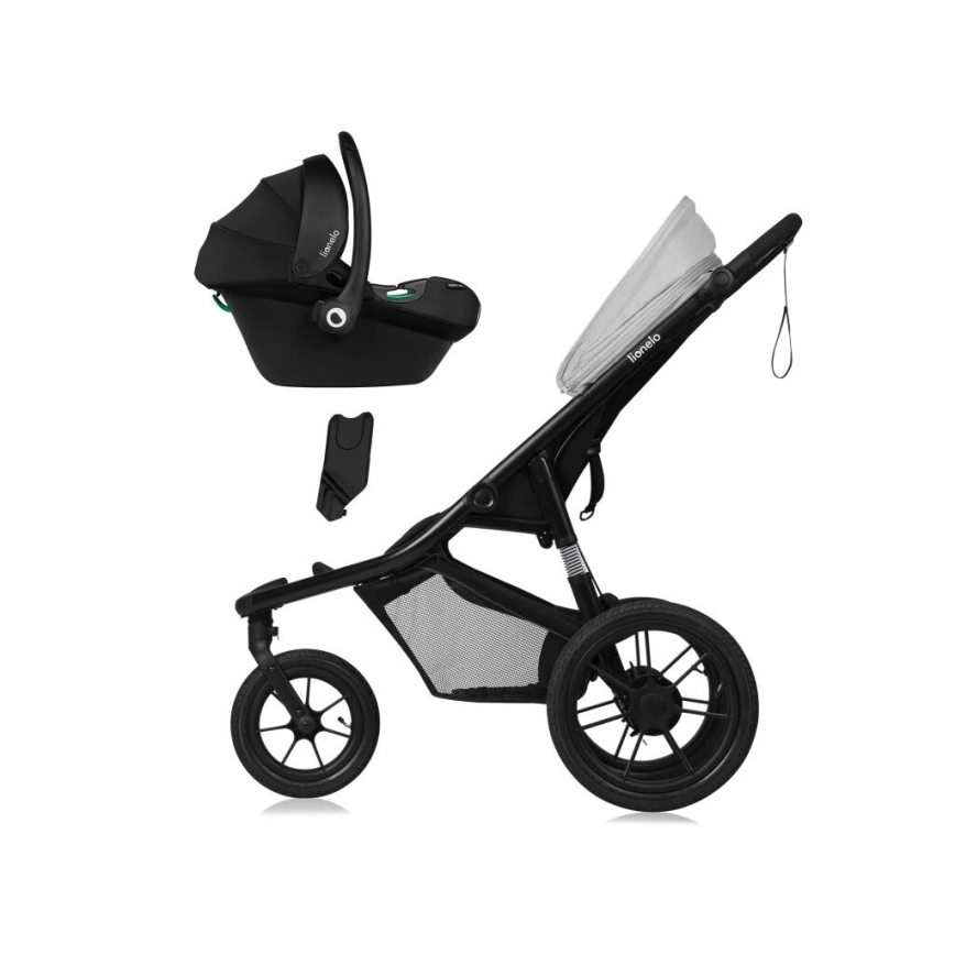 Lionelo - Sittvagn AZURA svart/grå