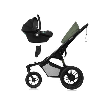Lionelo - Sittvagn AZURA svart/grön