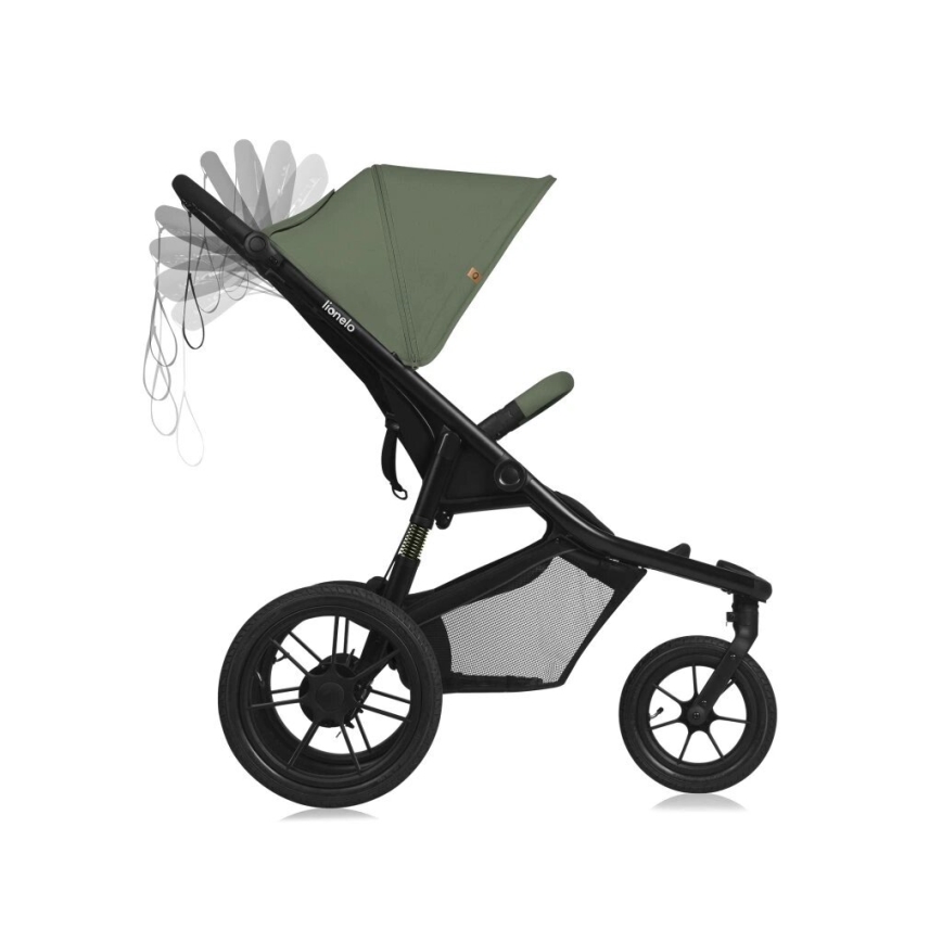 Lionelo - Sittvagn AZURA svart/grön