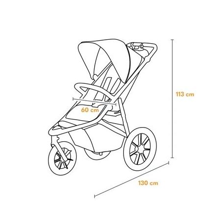 Lionelo - Sittvagn AZURA svart