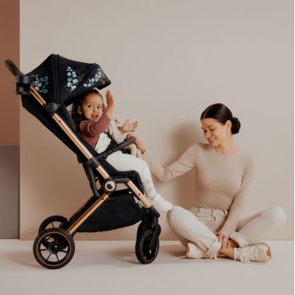 Lionelo - Sittvagn CLOE svart/blå/guld