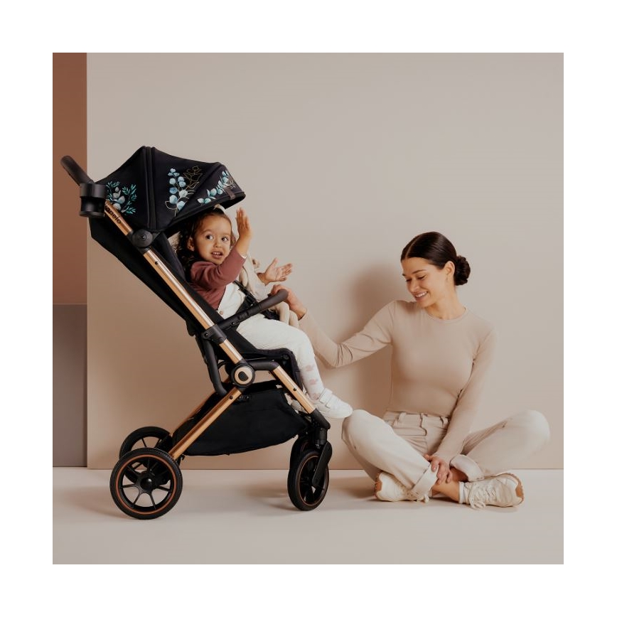 Lionelo - Sittvagn CLOE svart/blå/guld