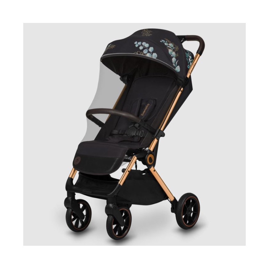 Lionelo - Sittvagn CLOE svart/blå/guld