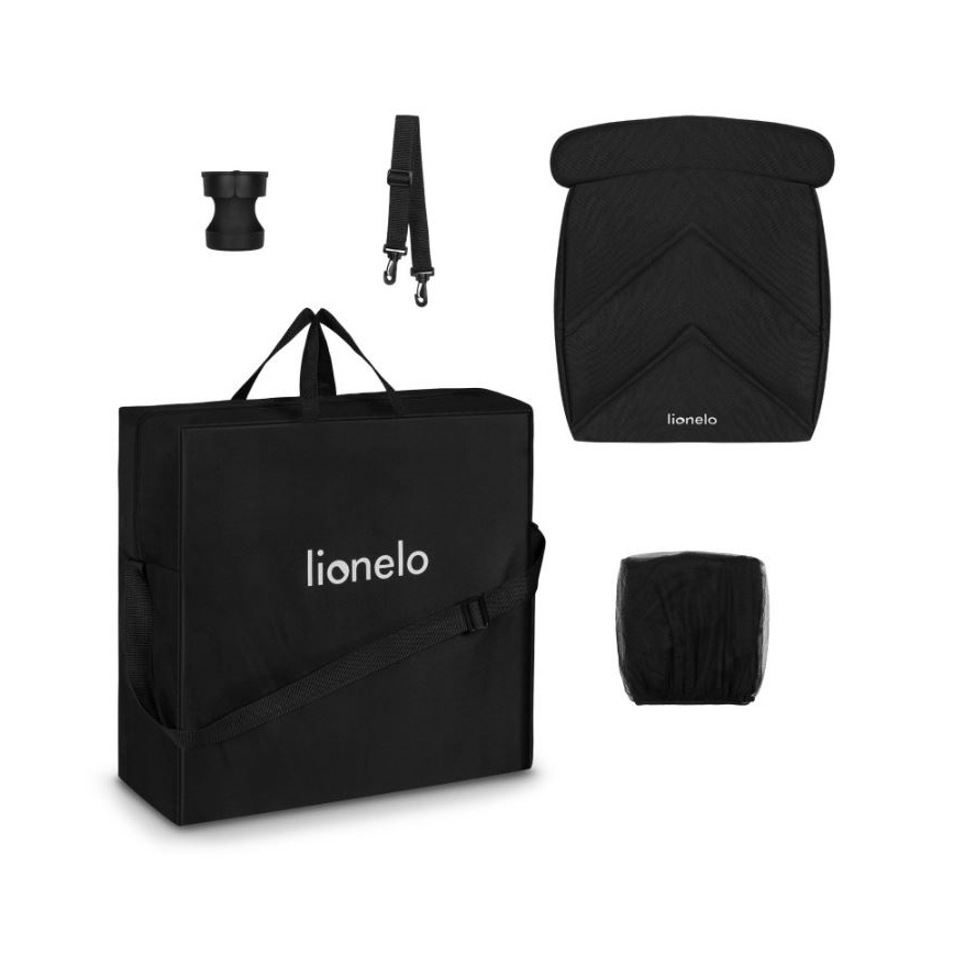 Lionelo - Sittvagn CLOE svart/blå/guld