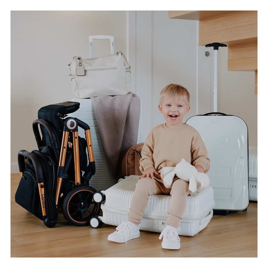 Lionelo - Sittvagn CLOE svart/guld