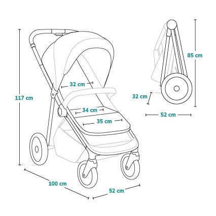 Lionelo - Sittvagn EMMA ONE svart