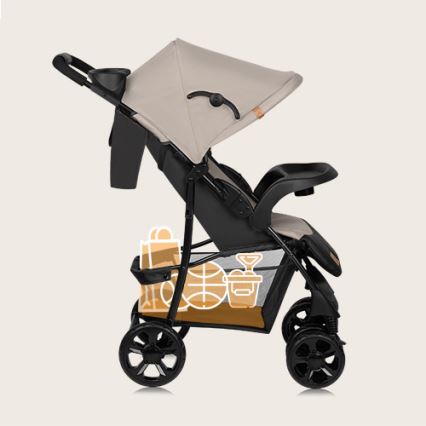 Lionelo - Sittvagn EMMA PLUS beige/svart