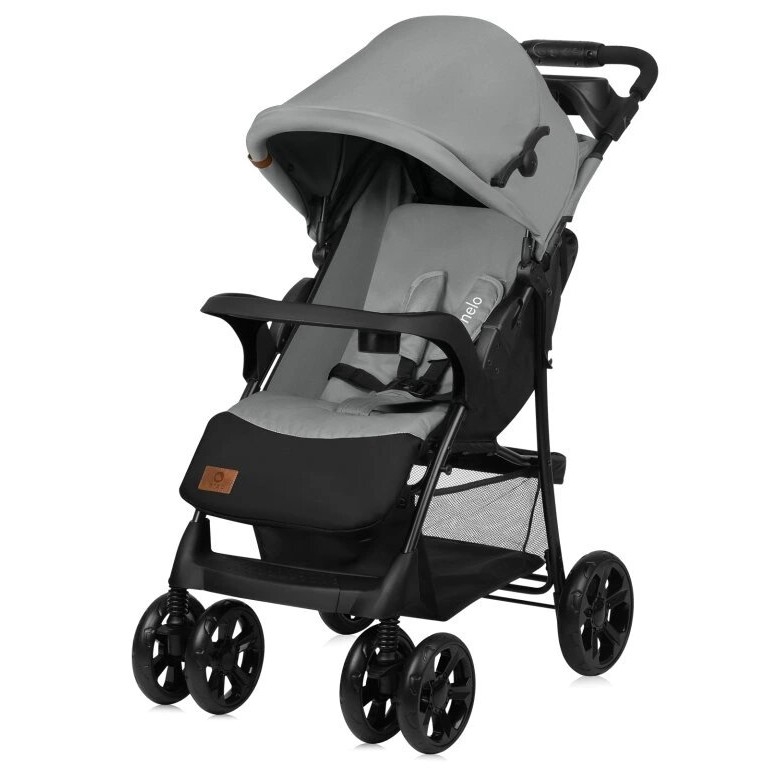Lionelo - Sittvagn EMMA PLUS grå/svart
