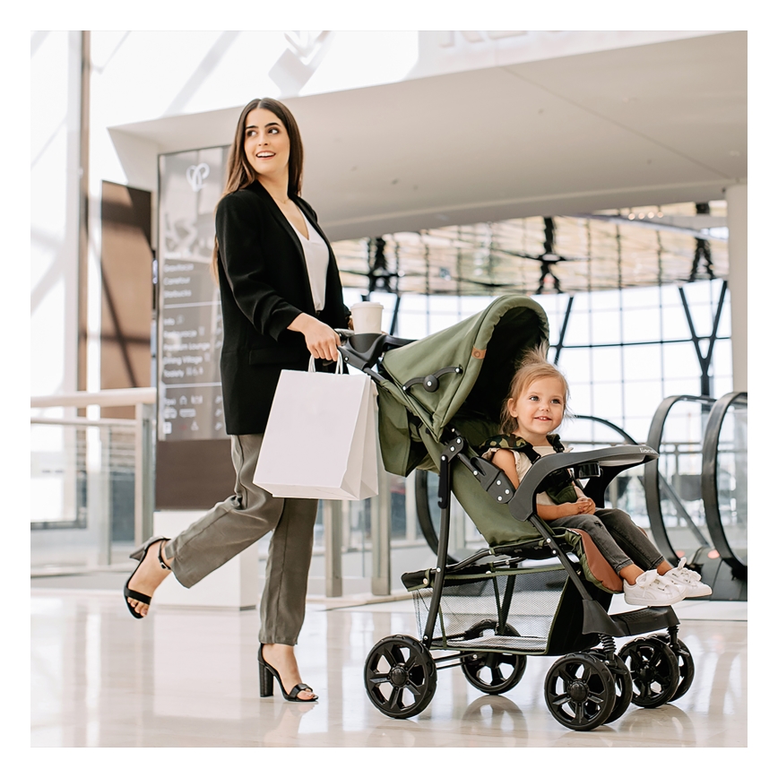 Lionelo - Sittvagn EMMA PLUS grön/svart