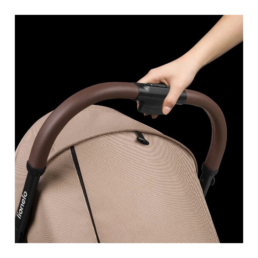 Lionelo - Sittvagn INGRID beige/svart