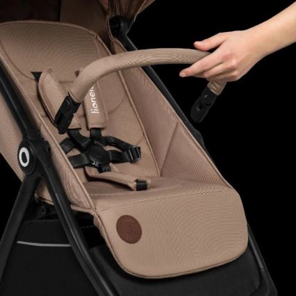Lionelo - Sittvagn INGRID beige/svart