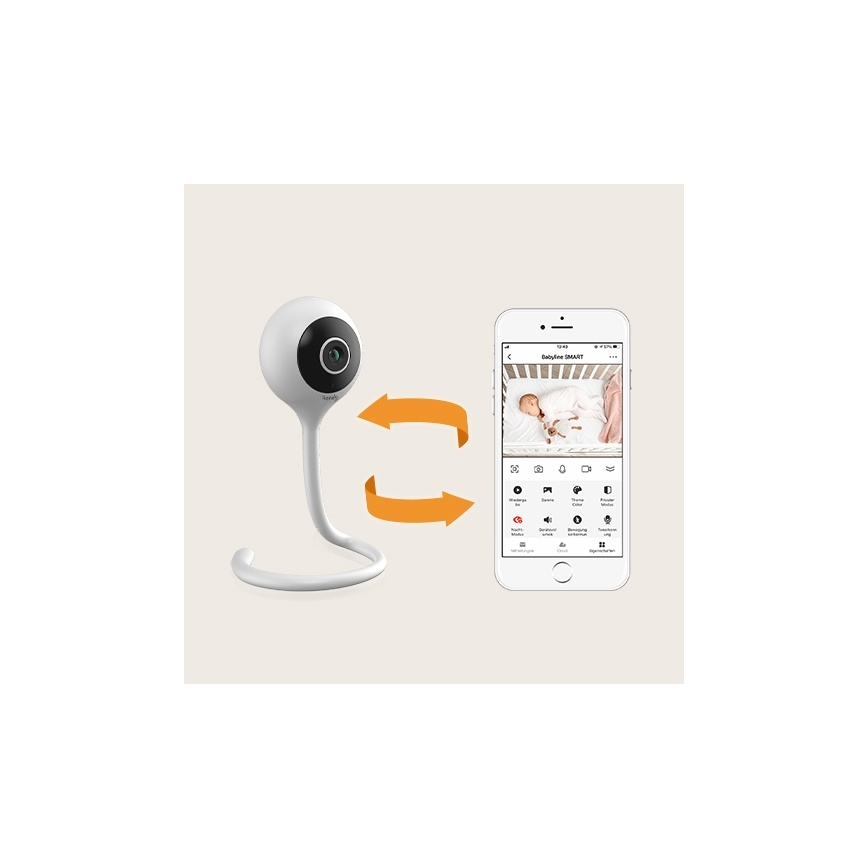 Lionelo - Smart babymonitor BABYLINE SMART Wi‑Fi vit