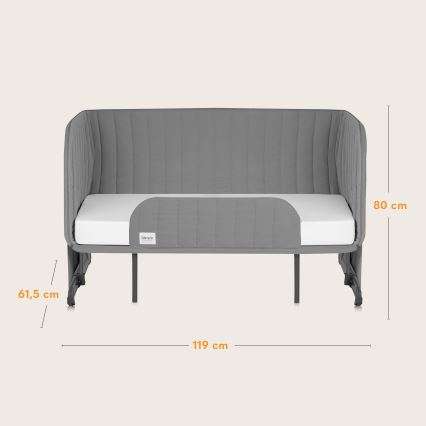 Lionelo - Spjälsäng 5-i-1 THOMI PLUS Grey Concrete