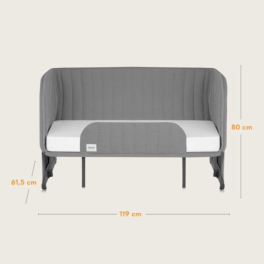 Lionelo - Spjälsäng 5-i-1 THOMI PLUS Grey Concrete