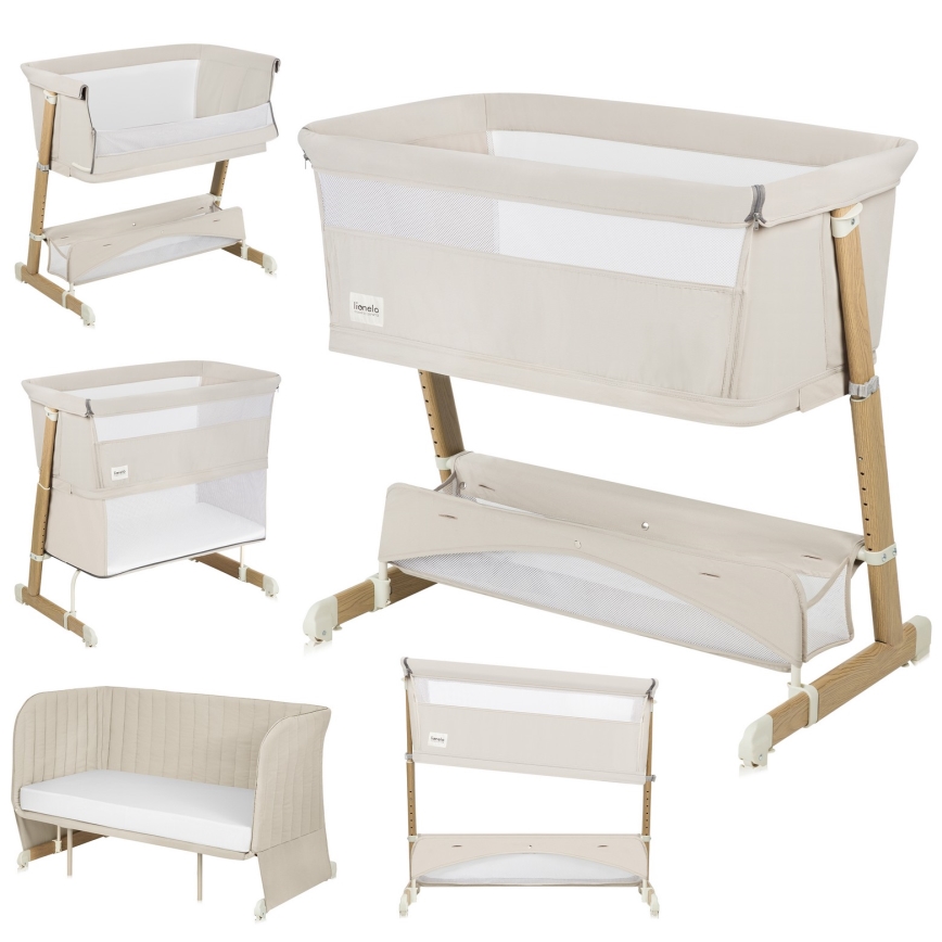 Lionelo - Spjälsäng 5-i-1 THOMI PLUS Sandbeige