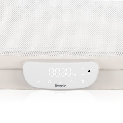 Lionelo - Spjälsäng med inbyggd våg CORAL White