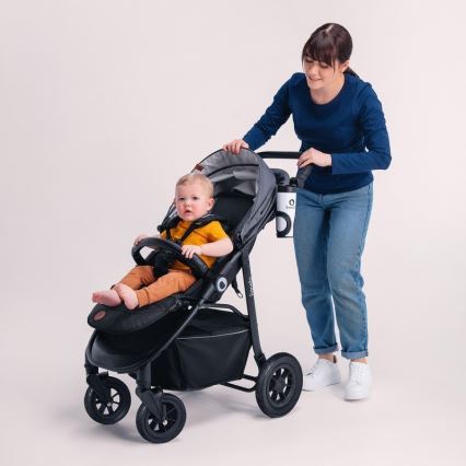 Lionelo - Sportig barnvagn NATT Grey Stone