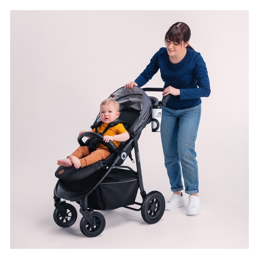 Lionelo - Sportig barnvagn NATT Grey Stone