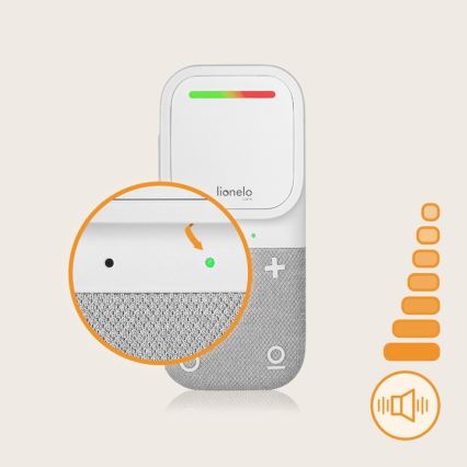 Lionelo - Trådlös uppladdningsbar babymonitor BABYLINE 2.2 5V