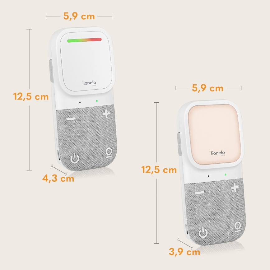 Lionelo - Trådlös uppladdningsbar babymonitor BABYLINE 2.2 5V