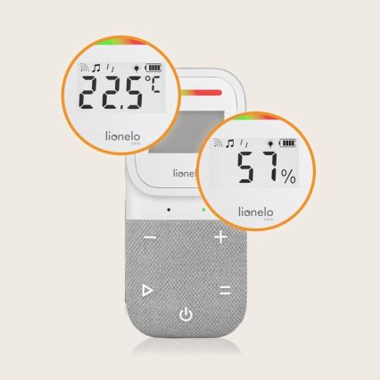 Lionelo - Trådlös uppladdningsbar babymonitor BABYLINE 2.3 5V