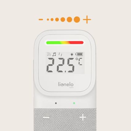 Lionelo - Trådlös uppladdningsbar babymonitor BABYLINE 2.3 5V