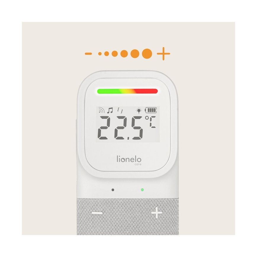Lionelo - Trådlös uppladdningsbar babymonitor BABYLINE 2.3 5V