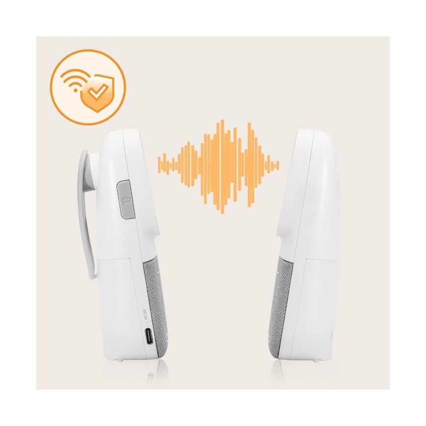 Lionelo - Trådlös uppladdningsbar babymonitor BABYLINE 2.3 5V