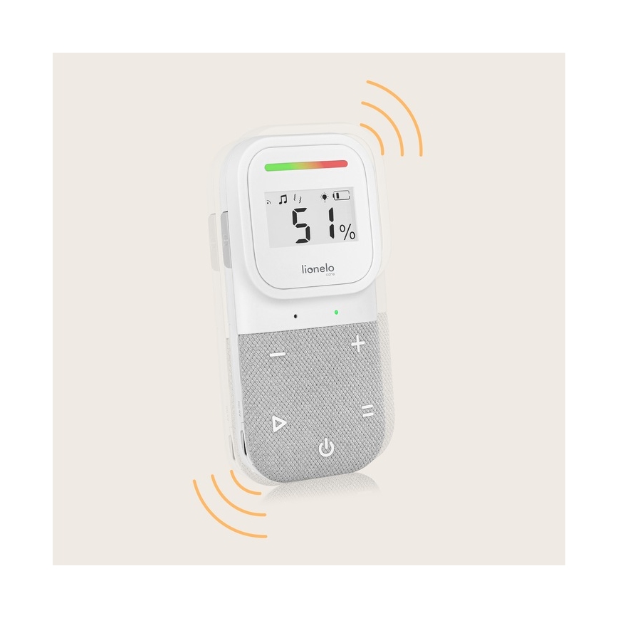 Lionelo - Trådlös uppladdningsbar babymonitor BABYLINE 2.3 5V