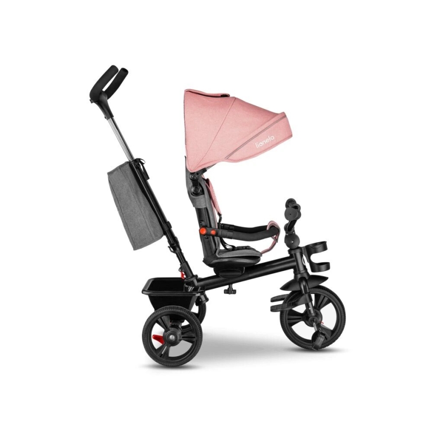 Lionelo - Trehjuling för barn HAARI rosa/grå