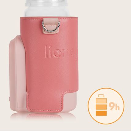 Lionelo - Uppladdningsbar flaskvärmare THERMUP GO EVO 18W/5V rosa