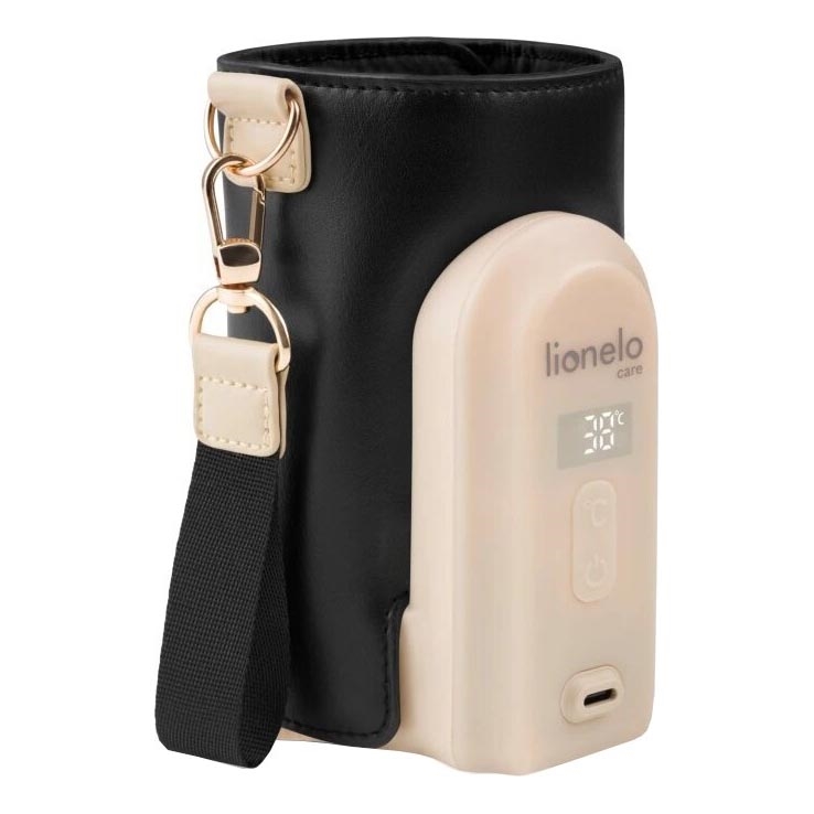 Lionelo - Uppladdningsbar flaskvärmare THERMUP GO EVO 18W/5V svart/beige