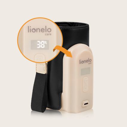 Lionelo - Uppladdningsbar flaskvärmare THERMUP GO EVO 18W/5V svart/beige