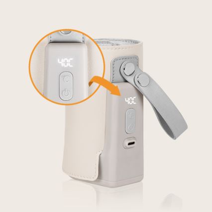 Lionelo - Uppladdningsbar flaskvärmare THERMUP GO PLUS 10W/5V beige