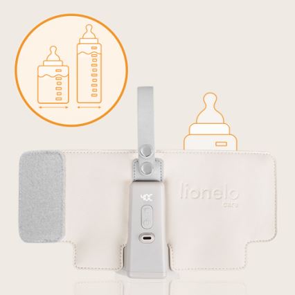 Lionelo - Uppladdningsbar flaskvärmare THERMUP GO PLUS 10W/5V beige