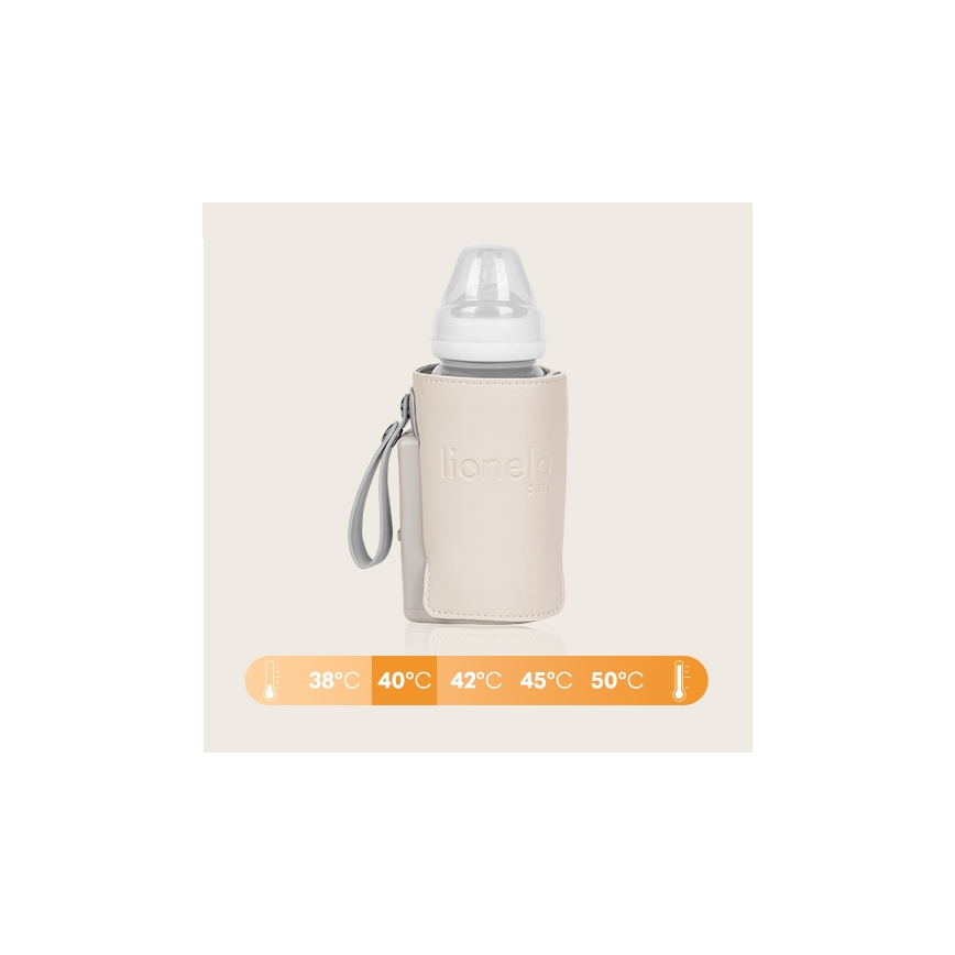 Lionelo - Uppladdningsbar flaskvärmare THERMUP GO PLUS 10W/5V beige