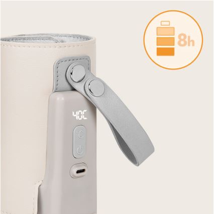 Lionelo - Uppladdningsbar flaskvärmare THERMUP GO PLUS 10W/5V beige