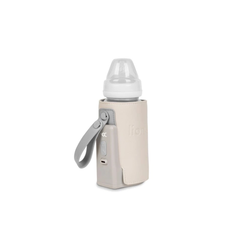 Lionelo - Uppladdningsbar flaskvärmare THERMUP GO PLUS 10W/5V beige
