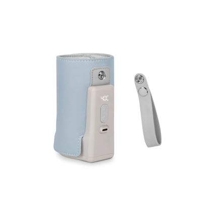Lionelo - Uppladdningsbar flaskvärmare THERMUP GO PLUS 10W/5V blå/grå